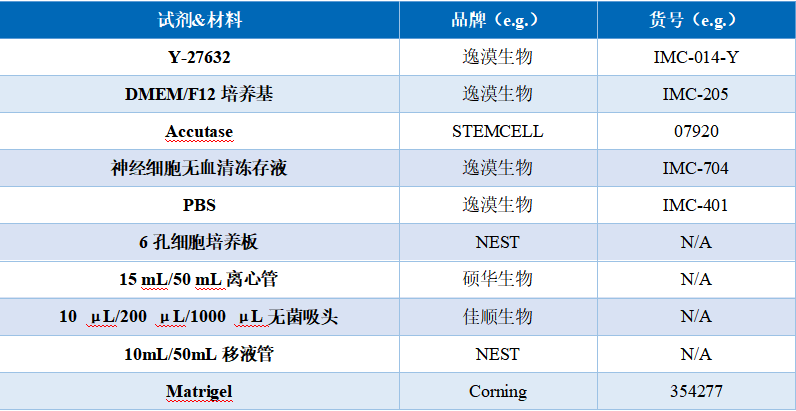 hPSC来源运动神经元祖细胞维持培养基材料和试剂