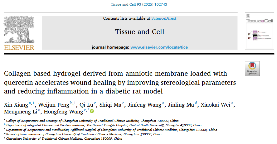 《Tissue and Cell》(2025, DOI:10.1016/j.tice.2025.102743)发表研究图片
