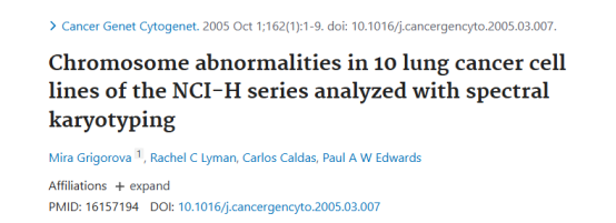 NCI-H2126人肺癌细胞的文献
