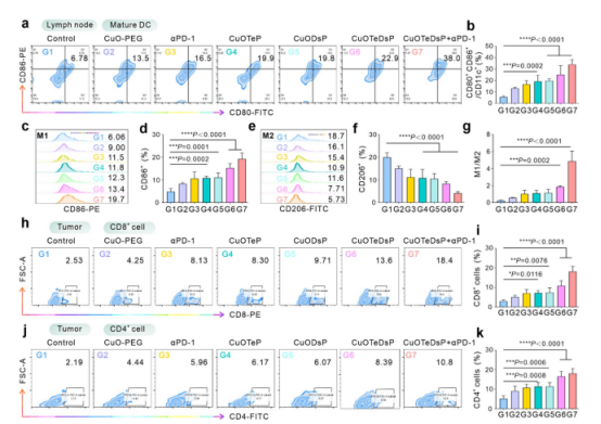 图9：CuOTeDsP诱导的免疫应答