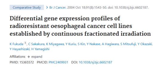 KYSE-180人食管鳞状细胞癌细胞的文献