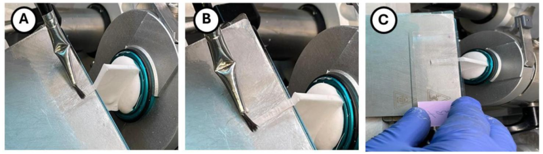 图 3：OCT 包埋膜的冷冻切片操作