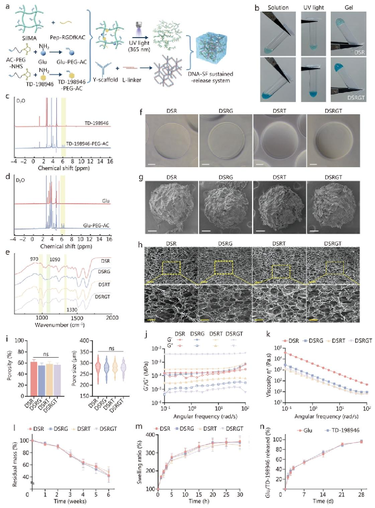 图 1：DSRGT 的合成与表征