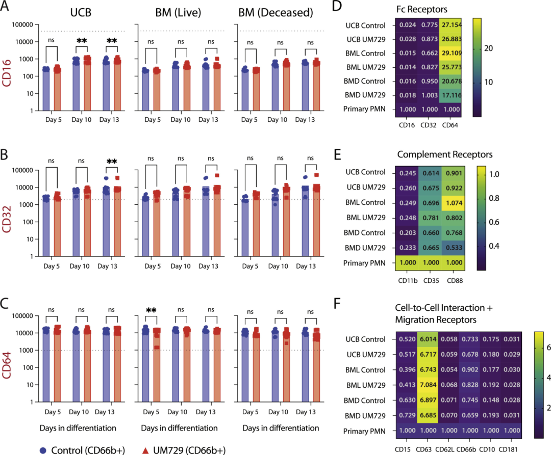 图5:受体表达分析