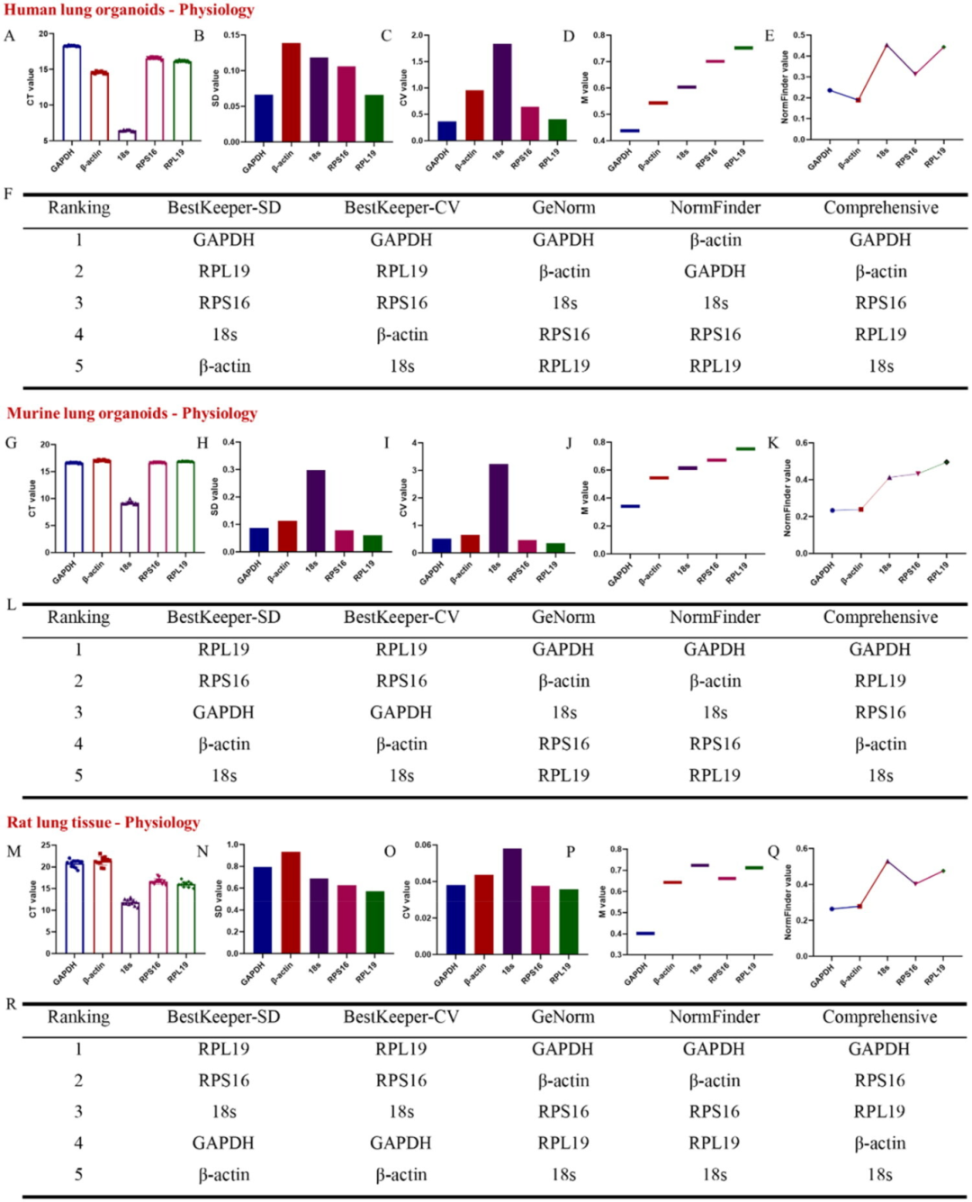 图 3:生理状态下管家基因稳定性
